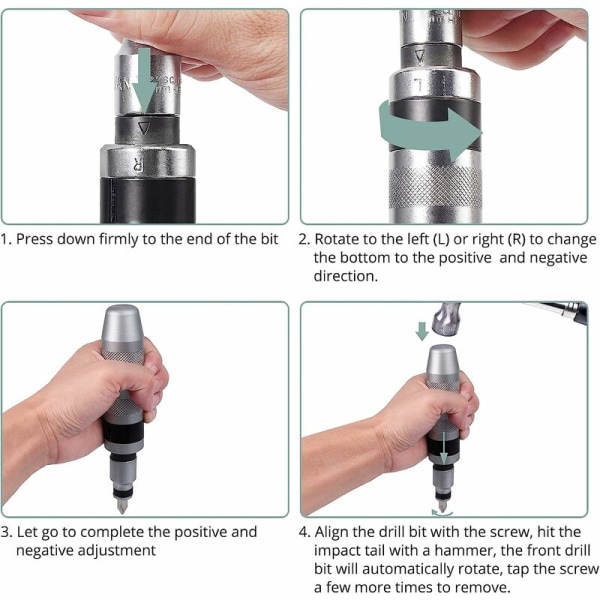 13 stykker 1/2&quot; Impact Driver Heavy Duty Hex Cross Cut Bit Sæt