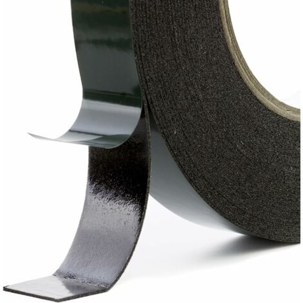 10 mm x 10 m kraftig dubbelsidig svart tejp (paket med 2) Perfekt tejp för hållbar montering och lämplig för bilar