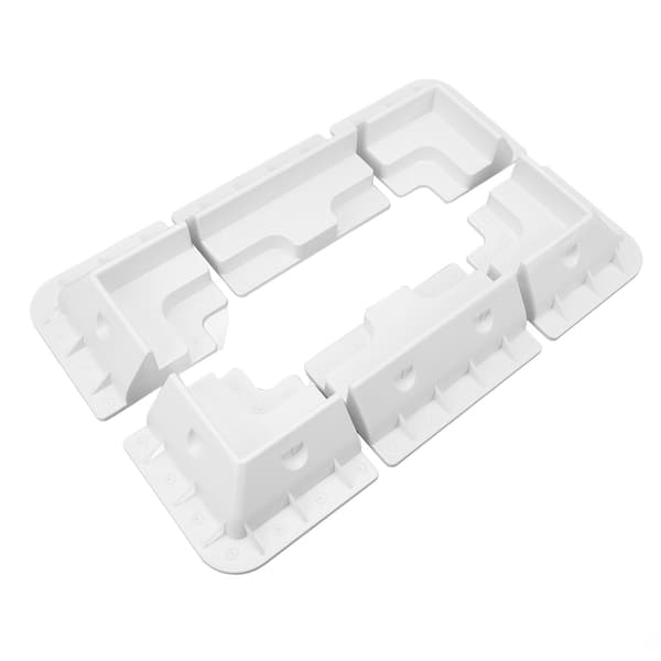 6 ST Solpanel Hörnmontering UV-beständig Borrfri ABS-plast Anti-Aging för RV Båt Vit