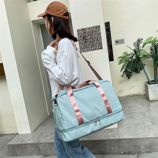 Resoberoende Skofack Förvaring Bagage Handbagage Stor handaxel Duffel Lätt bärbar väska Grön