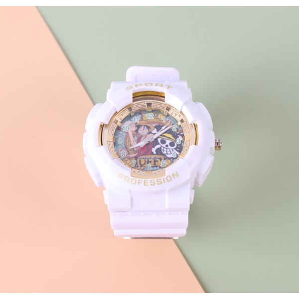Cartoon Quartz Watch Vandtæt udendørs mode elektronisk børneur (Platin),