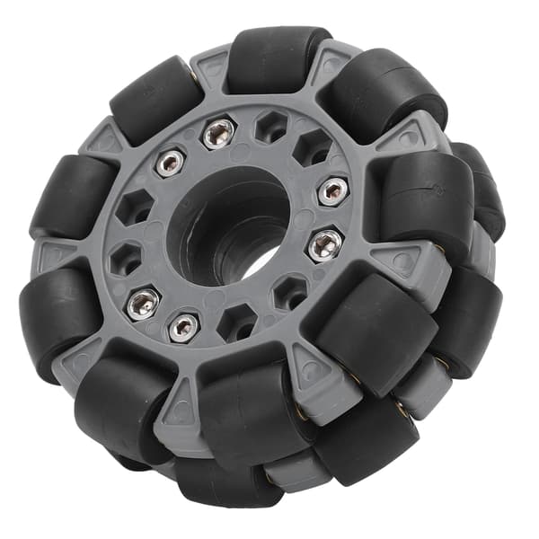 100 mm dubbla runda plasthjul med caster, 20 kg lastkapacitet för plattformsrobotset 14049