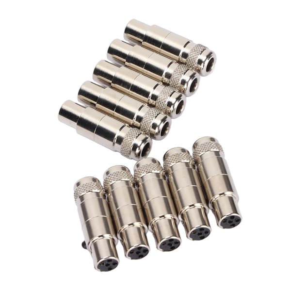 10-delt Mini Metal XLR Adapter 5-Pin XLR-stik til Stereo Mikrofonkabel Display Højttaler Audio Interface