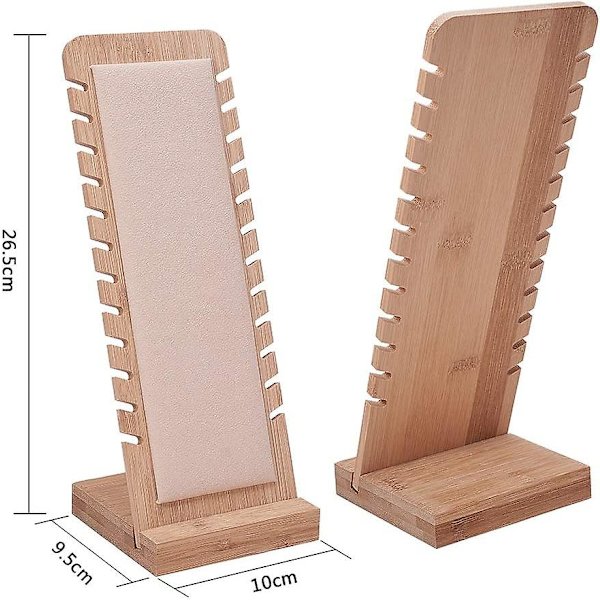 12 slots Halskæde Smykker Display Stand Bord Display Paneler Halskæde Showcase Holder Med Læder Til Halskæde Vedhæng Armbånd