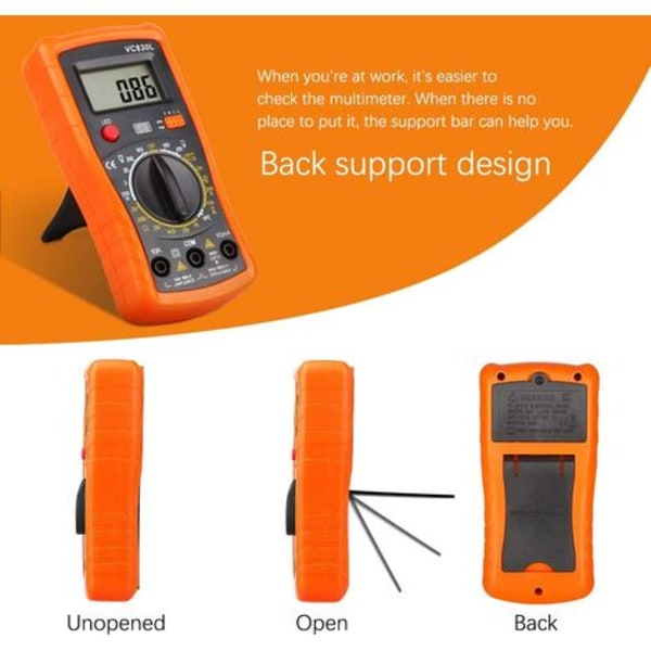 Digitalt multimeter, digitalt automatisk multimeter, professionel elektrisk tester, voltmeter/modstand/kontinuitet/dioder Ap