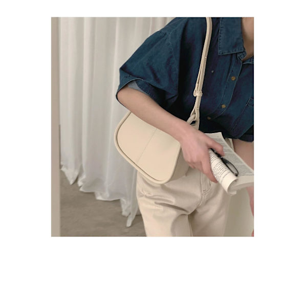 Fashion Commuter Skuldertaske Kvinde Sommer Populær Ny High-end All-match Underarm Taske Tote Bag Hvid