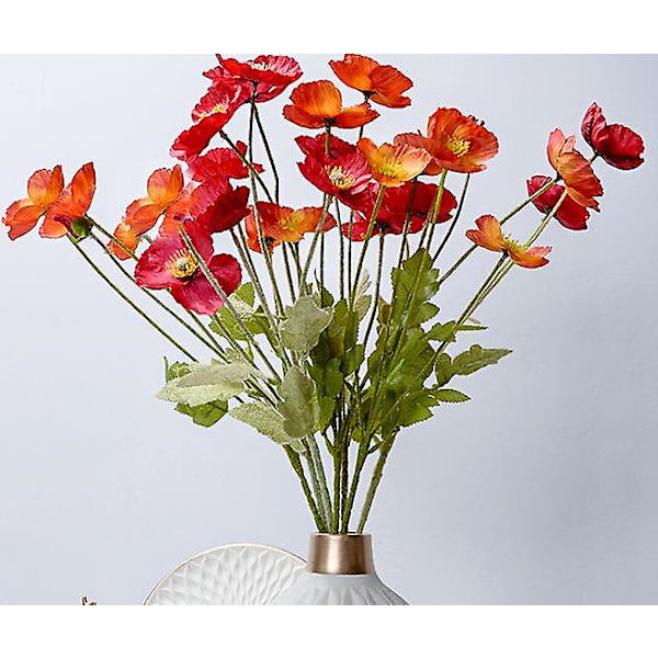 Kodinsisustus Fake Flowers Simulation Poppies