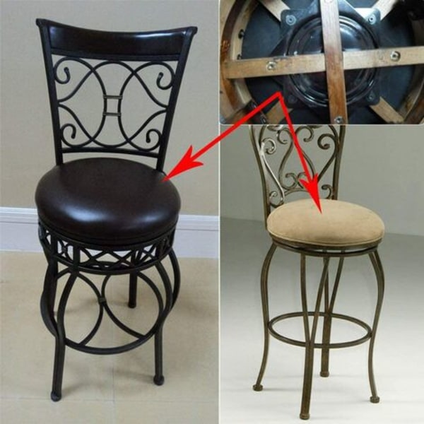 Barstol roterende plade udskiftning 360 graders roterende stol og skammel reservedele 146*146*12mm