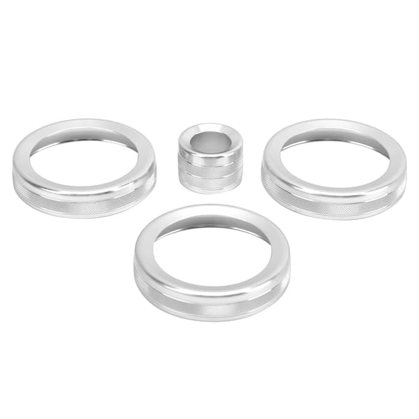 4 st A/C Ratt Ring Trim Volymjusterare Dekor Passar Range Rover Evoque 2012-2018 Silver