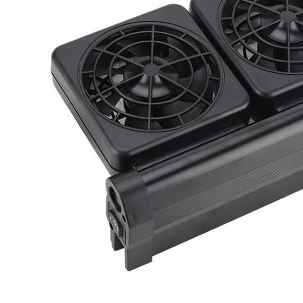 Fisketank Køleventilatorsystem Mini Justerbar Hastighed Akvarium Vandkøleventilator til Akvarium Køler CN Stik US Stik To Hoveder