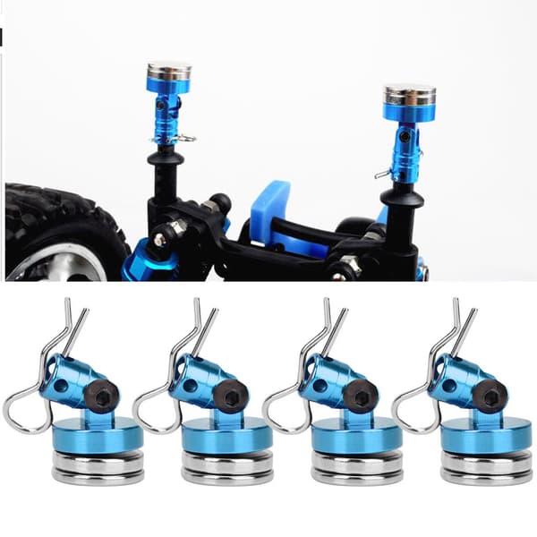4 stk. Magnetisk Usynlig Stealth Shell Søjle til SCX10 4WD HSP 1 10 RC Bil med Slidsning Blå