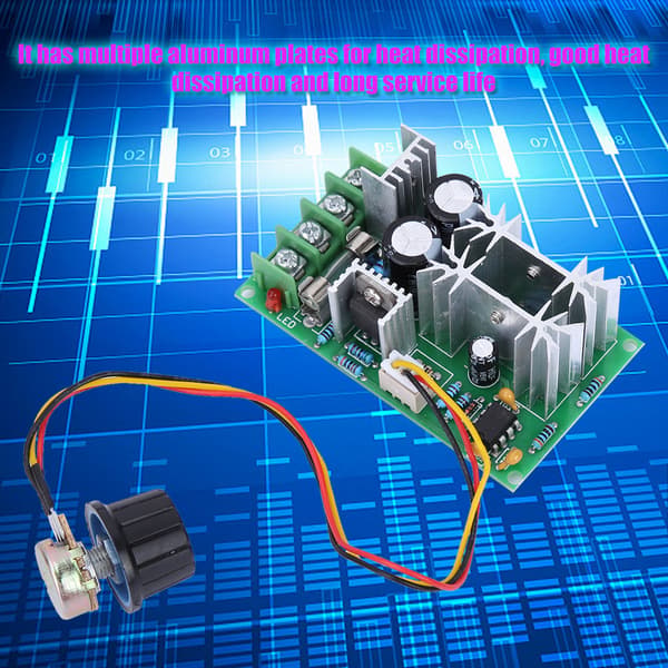Høykvalitets DC Motor Hastighetskontroller 9-60V 20A PWM Regulator