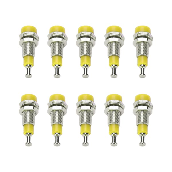 Nickelpläterad Banankontakt Uttag Panelmontering Bindningsstolpe Gul 10 Par 2mm J40006