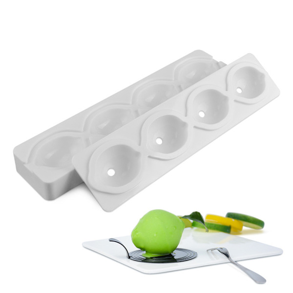 4 huller citronformet silikone mousse kage muffin bageforme