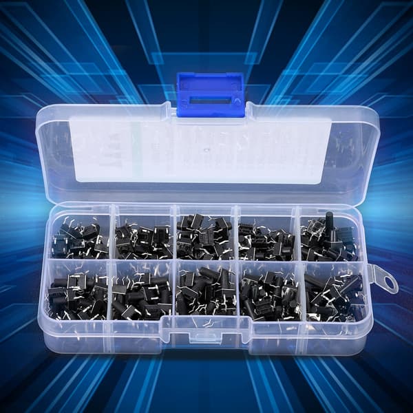 200 st Tact Switch Kit Industriella Hårdvarudelar 10W Flick Interrupter Kit