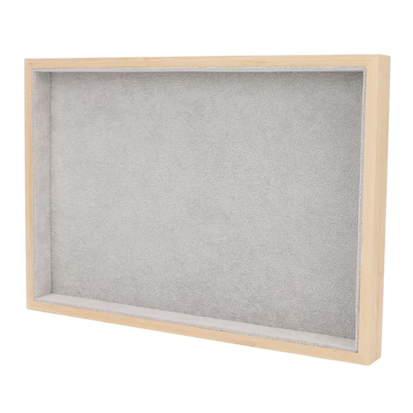 Klassisk Elegant Holdbar Multifunktionel Grå Træ Smykke Display Bakke til Øreringe Halskæder Armbånd