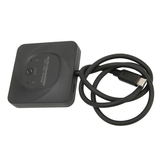 USB C Switch 2 inn 1 ut, Plug and Play 8K 60Hz HD Bi-direksjonell Switcher Splitter med strømindikator for datamaskiner