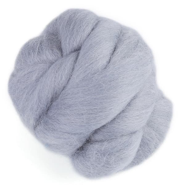 55g Gråfarget Nålefilting Ull Roving Spinnemateriale