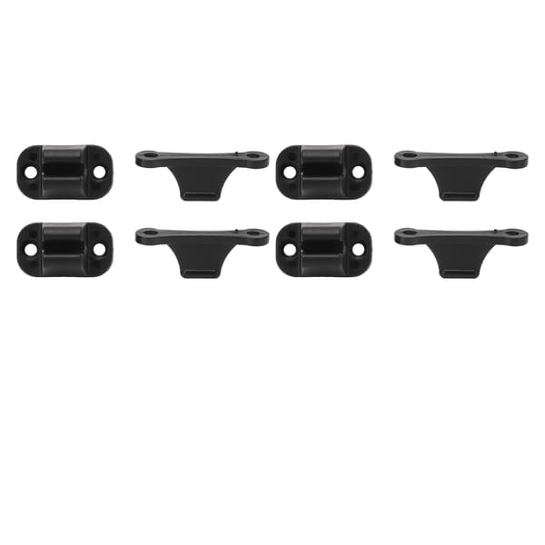 4 Sett RV Dørholder Multifunksjonell Rustsikker Camper Dørstopper for Caravan Båt Svart