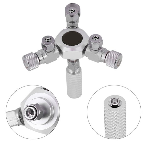Akvarium CO2 Splitter Ventil Multi Way Akvarium Regulator 3-vägs