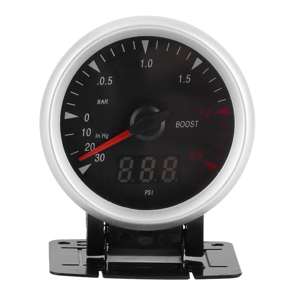 60mm 2,5 tommer 12V Universal LED Bil Turbo Boost Måler 30 til 2,5 BAR LED Indikator Kontrol