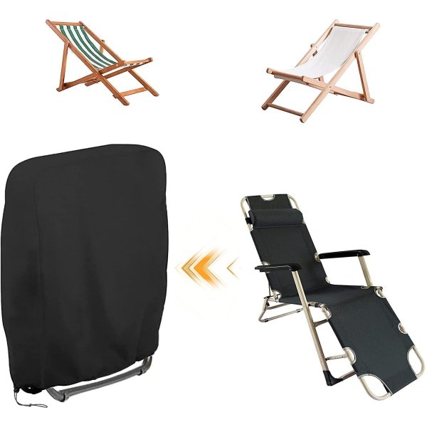 Utomhusfällbar stol cover (svart),