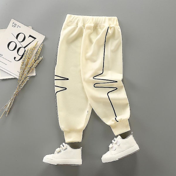 Bekväma sportbyxor med casual för barn Beige 2-3Years