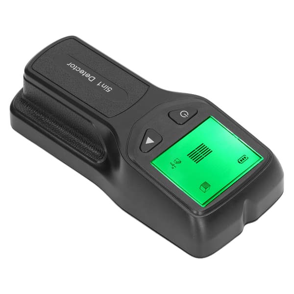 5 i 1 Stud Finder Vægscanner Sensor - HD LCD-skærm, træ, AC-ledning, Center, Kant (sort)