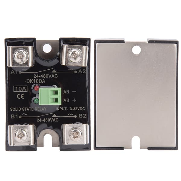 BERM Solid State Relä Enkanalig DC-styrning Dubbelkanalig AC 1-fas SSR 24 480VAC 10A BERM DK10DA