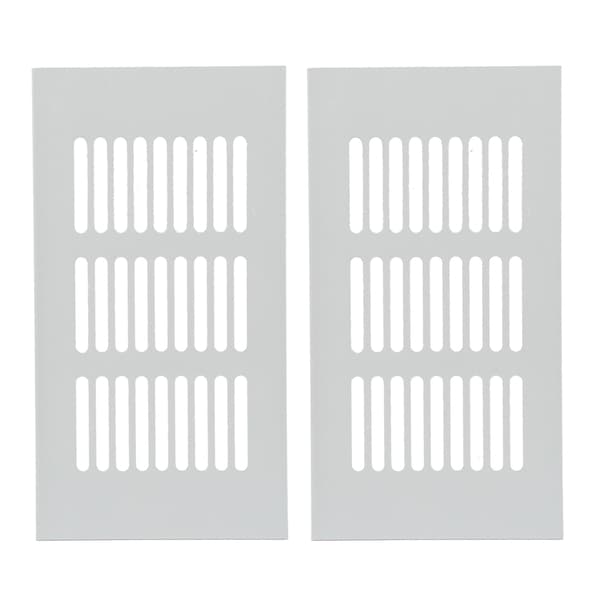 Aluminiumslegering Sølv Rektangulær Ventilationsrist Dækning 80x150mm 3.14x6in til Skab RV Camper Varmeafledning