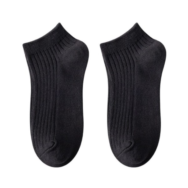 Sukat miesten sukat kaksineulainen puuvilla venesukat deodorantti miesten sukat kesä ohut hengittävä hikeä imevä puuvilla (kaksi paria mustaa),