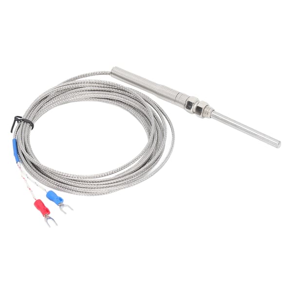 BERM K Typ Termoelement Temperatursensor Skärmad Sond Detektor Mätare 50mm 3 Meter