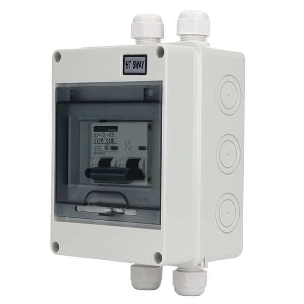 DC Miniatyr Strømbryter 2P 125A IP65 Vanntett Solcellepanelbryter 1000V