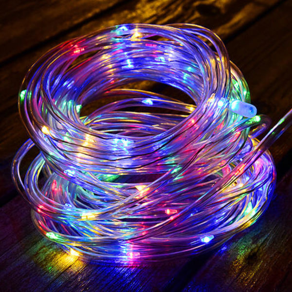 Solar String Lights, 20M 200 LED utomhus Solar String Lights, 8 mönster Vattentät koppartråd dekoration för trädgård Pa