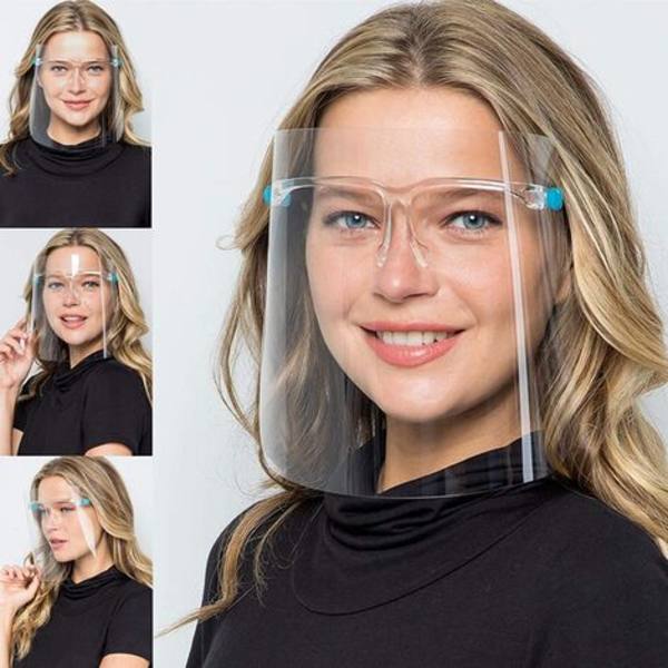 Skyddsvisir, med 1 utbytbar anti-dimmask och 1 återanvändbara glasögon, män och kvinnor kan skydda ögon och ansikte,