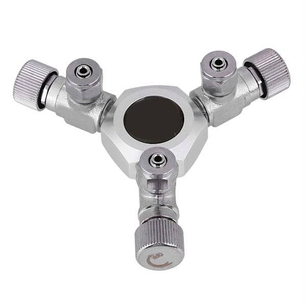 Akvarium CO2 Splitter Ventil Multi Way Akvarium Regulator 3-vägs