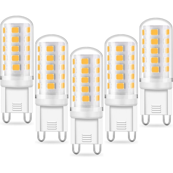 5 stk LED Lampe Keramiske Perler G9 højspændingsspejl Forlygte Pendel, G9-5W, 6000-6500K, Hvidt Lys, Velegnet til