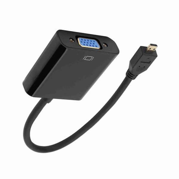 Micro HDMI til VGA Video Converter Adapter 1080P med Strømforsyning for Raspberry Pi 4B