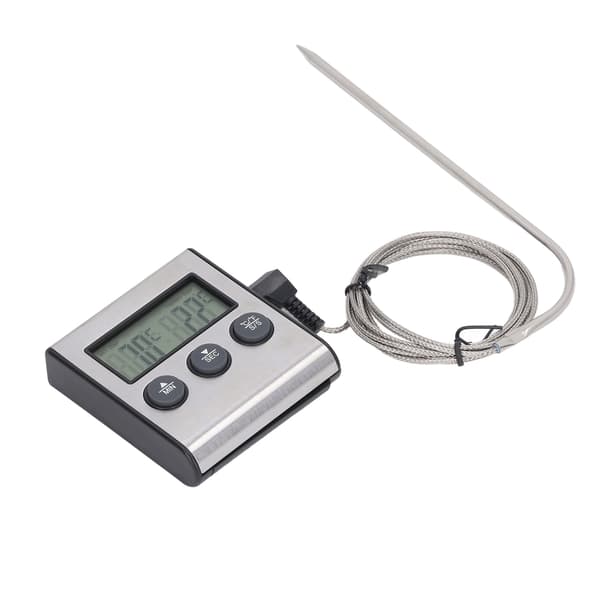 Elektronisk digital köttermometer med sond för matlagning i ugn, köksgrillning, förinställd temperaturtimer