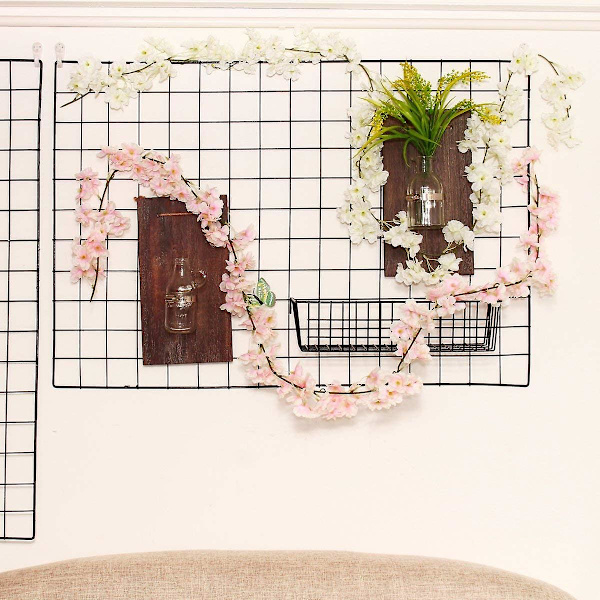 Kunstig blomsterrattan, kirsebærblomst, hvid
