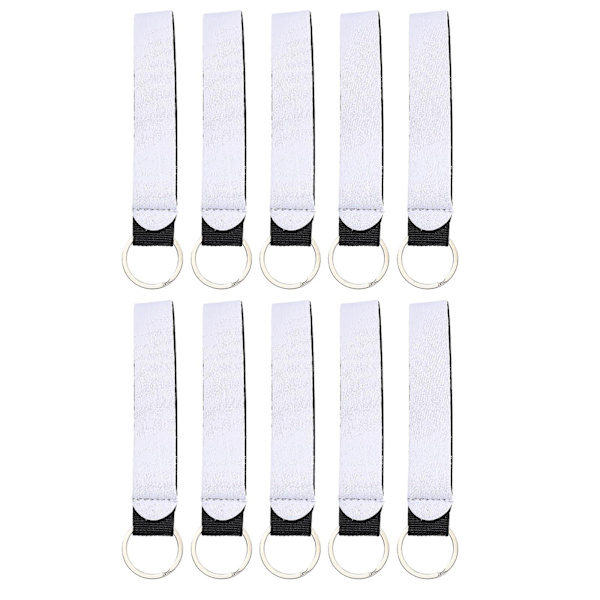 10 stk Nøglebåndsrem Armbåndsnøglering Bulk Håndledsnøglering