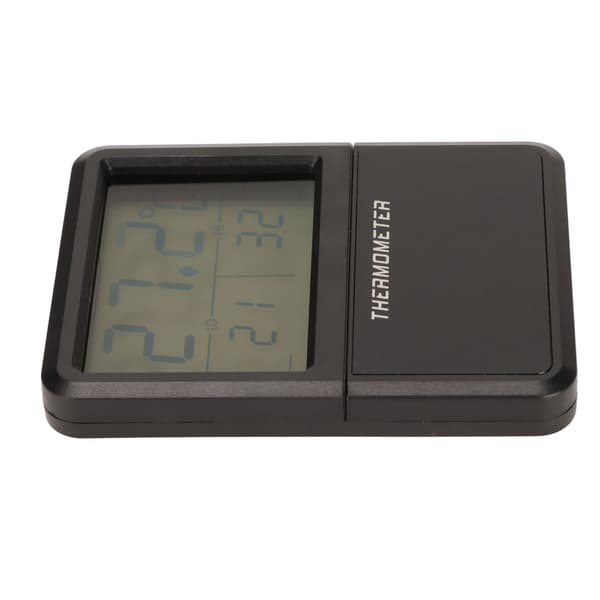 LCD Digital Akvarium Termometer Högtemperaturtålighet Dold Knappdesign Svart
