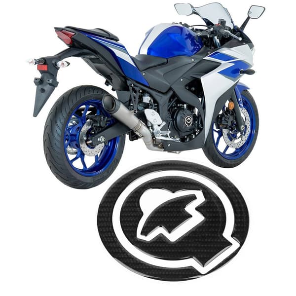 Yamaha dekorativt emblemklistremerke i karbonfiber