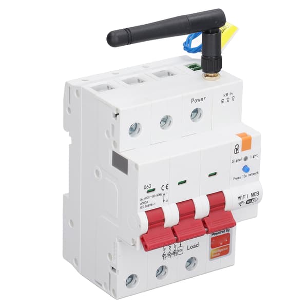 WiFi Fjärrkontroll Timer Switch 3P 63A Smart Läckagebrytare AC400V