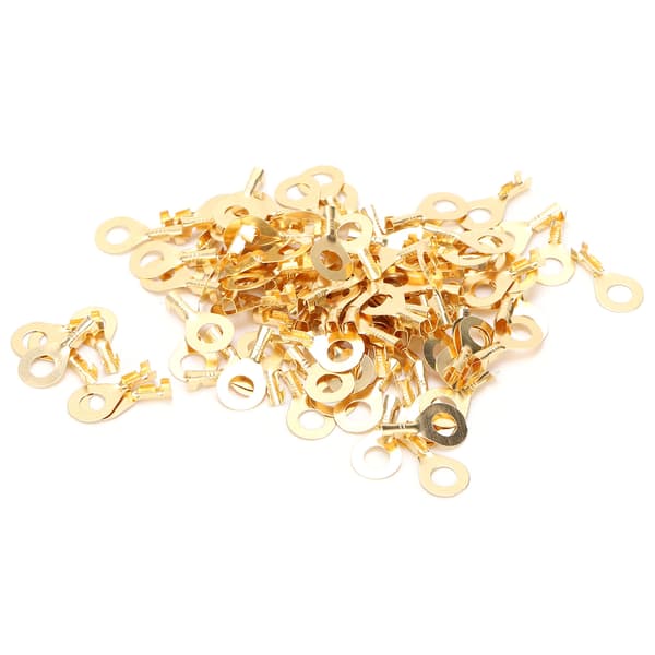 100 stk. M6 6,2 mm Batterikabel Terminal Ringkobling Krympeende