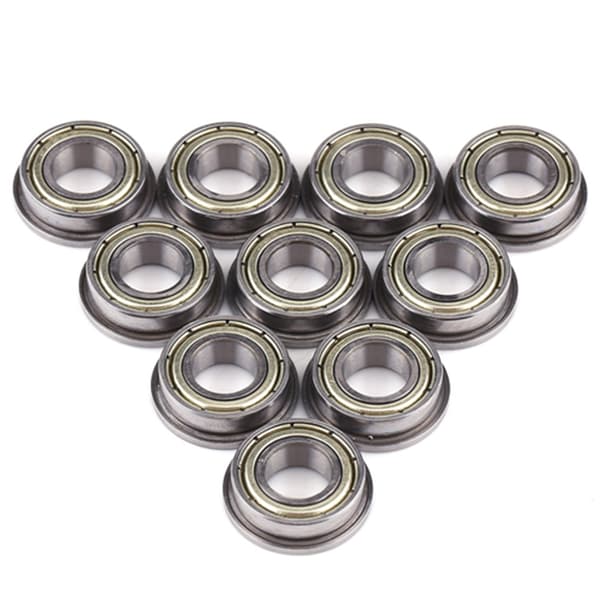 10 Dobbelt Skærmede Flangede Kuglelejer 8x16x5mm Motor