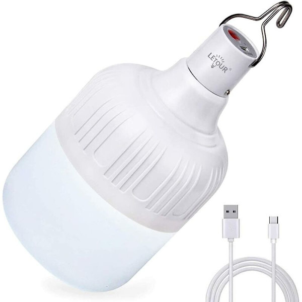 Latausvalo led-ulkokäyttöinen pimeänäkövalo (5 vaihdetta 60W ( USB kaapelilla) valkoinen valo)，Sisäkäyttöön