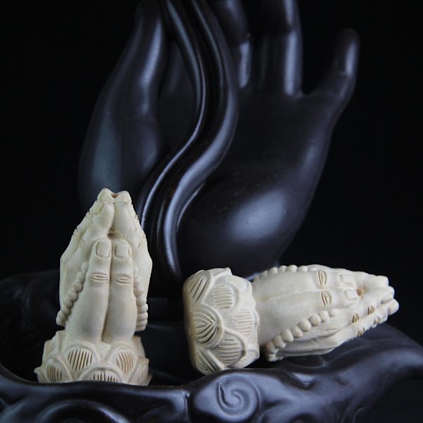 Buddha hånd statue Udsøgt hånd udskåret træ mikro landskab ornament hånd skulptur til stuen