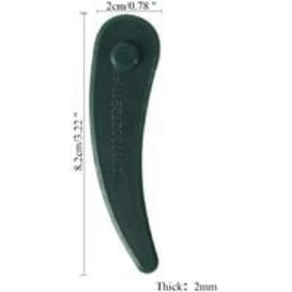 24 stk erstatningsplastikblade Plæneklipperkniveudskiftningsknive til Bosch Art ART23-18Li Art 26-18Li Trimmer - 84 x 23 x 1mm
