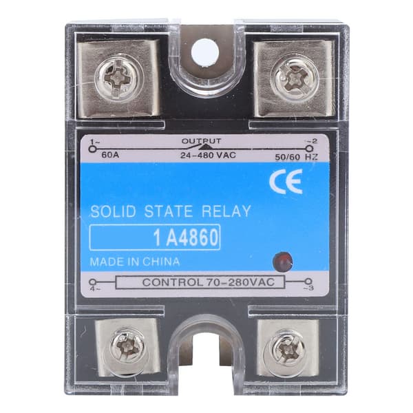 BERM-1 A4860 60A Solid State Relä 70-280VAC Ingång 24-480VAC Last AC SSR för CNC-maskin Elektrisk Utrustning